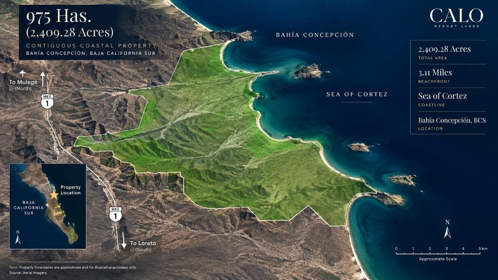 Aerial view of the Costa Cortez Reserve coastal land