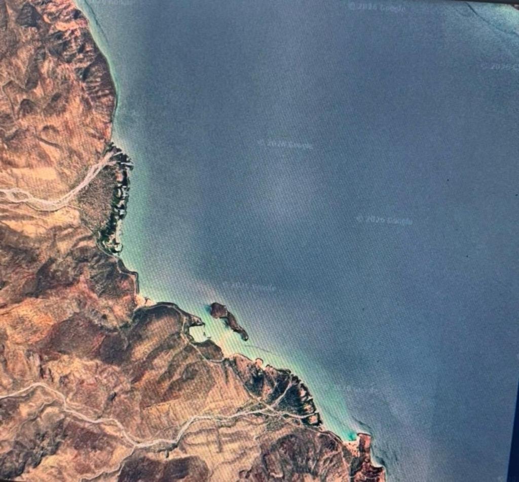 Sunset over Baja California coastline